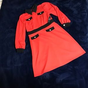 NY&C Red Long Sleeve Dress. Size M